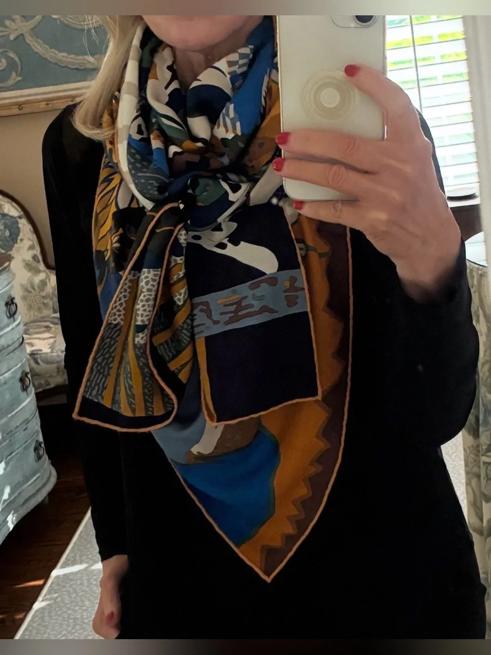 Hermes En Liberté! 140cm Cashmere/Silk Stole Pristine